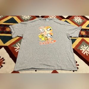 HeyBig Graphic Shirt Womens Size 3XL Gray HeyBig Short Sleeve 100% Cotton